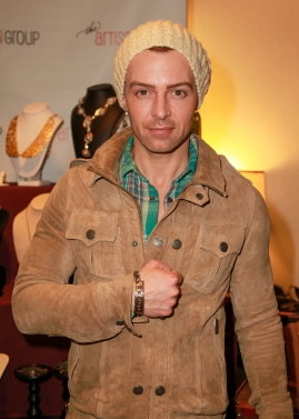 Joseph Lawrence Wearing 2 Sisters Handcrafted Unisex BE Something Collection Bracelet colleen_joey_lawrence.jpg