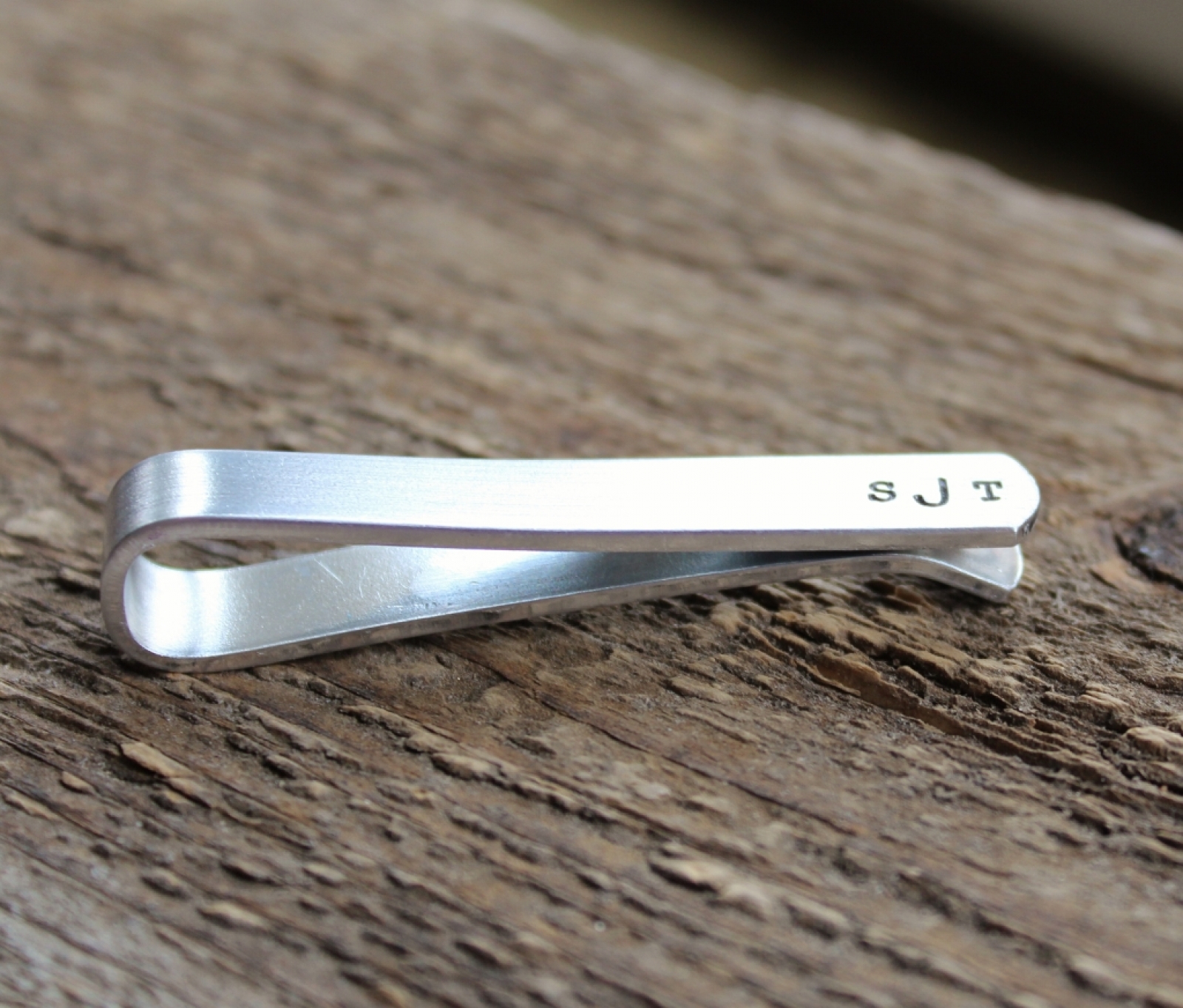 Personalized Men's Tie Bar With Hand Stamped Monogram | 2 Sisters ...